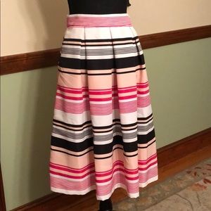Striped Pink and Black Women's Skirt